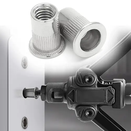 M8 Round Body Large Flange Rivet Nut / Insert Nut - Stainless Steel 304