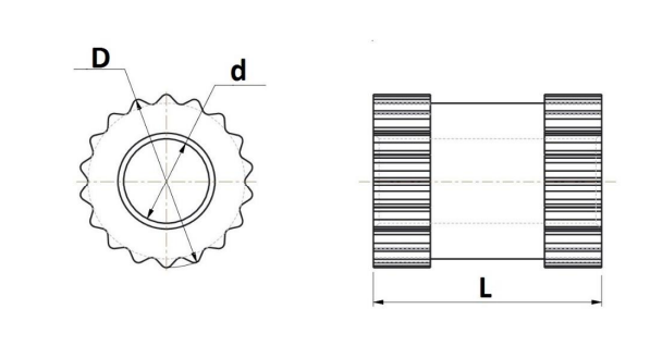 M4 x 8mm Brass Threaded Inserts - BRASS- CuZn37Pb3